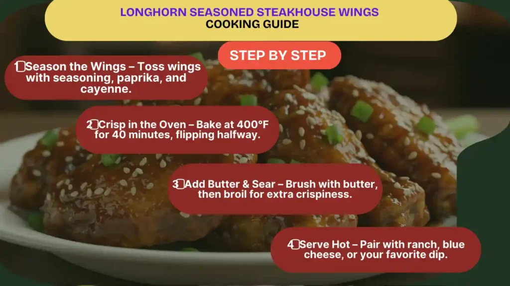 cooking steps of Longhorn Seasoned Steakhouse Wings