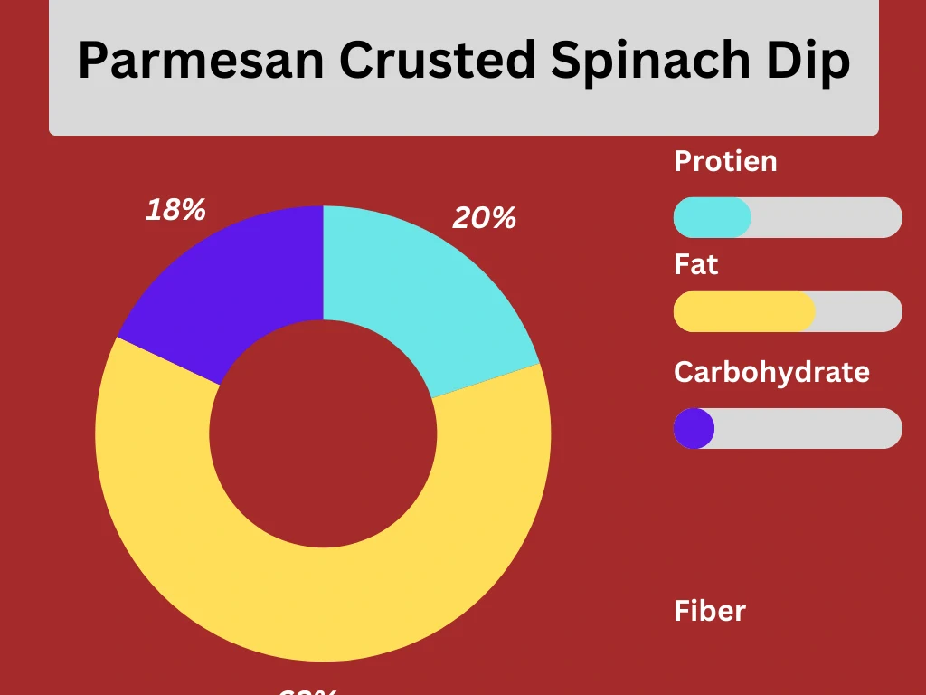 longhorn Parmesan Crusted Spinach Dip nutritional pie chart