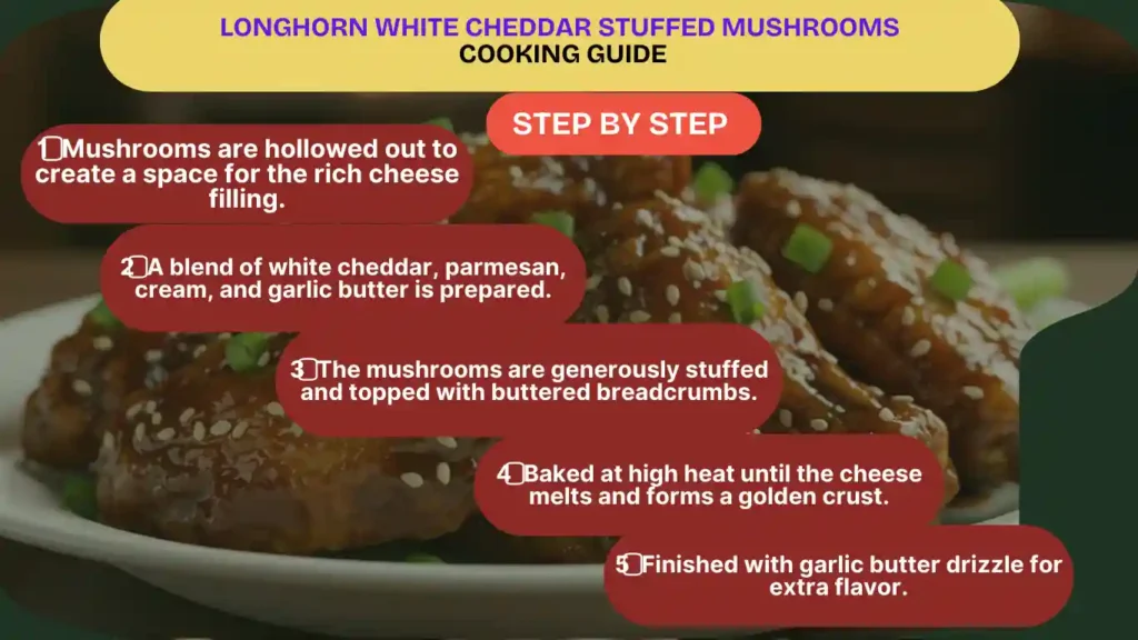 cooking steps of Longhorn White Cheddar Stuffed Mushrooms 