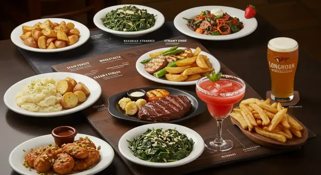 longhorn side drink and menu