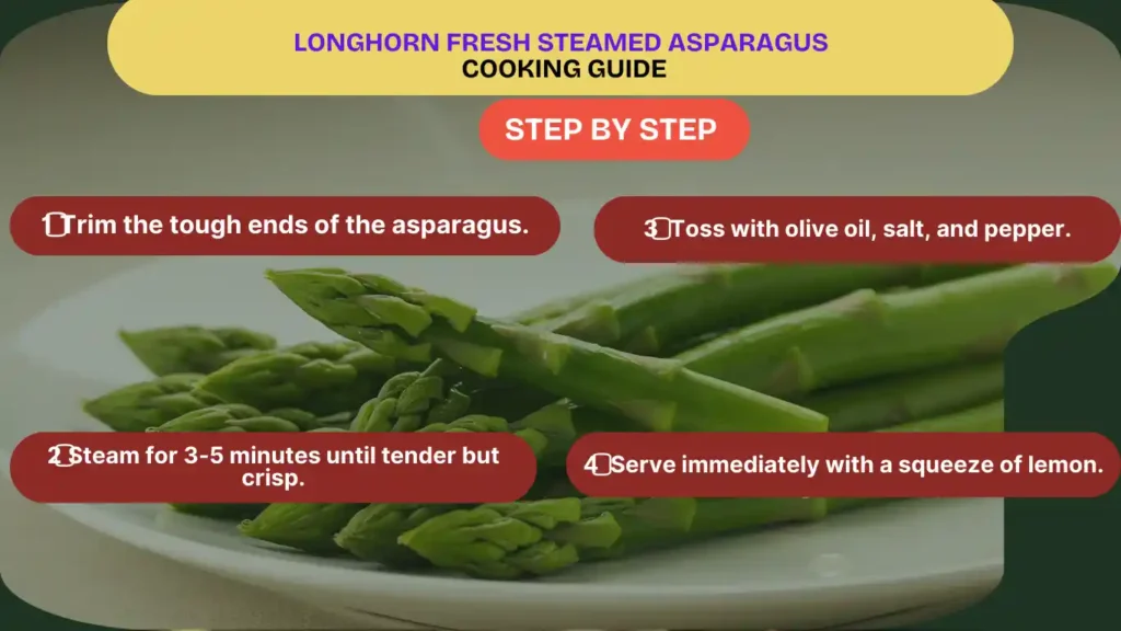step by step cooking guide of longhorn Fresh Steamed Asparagus