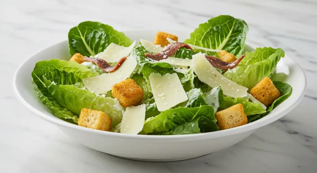 LongHorn Caesar Salad with fresh romaine, creamy dressing, parmesan, and crunchy croutons