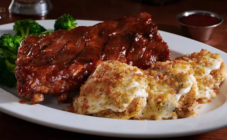 Parmesan Crusted Chicken with Half-Rack Baby